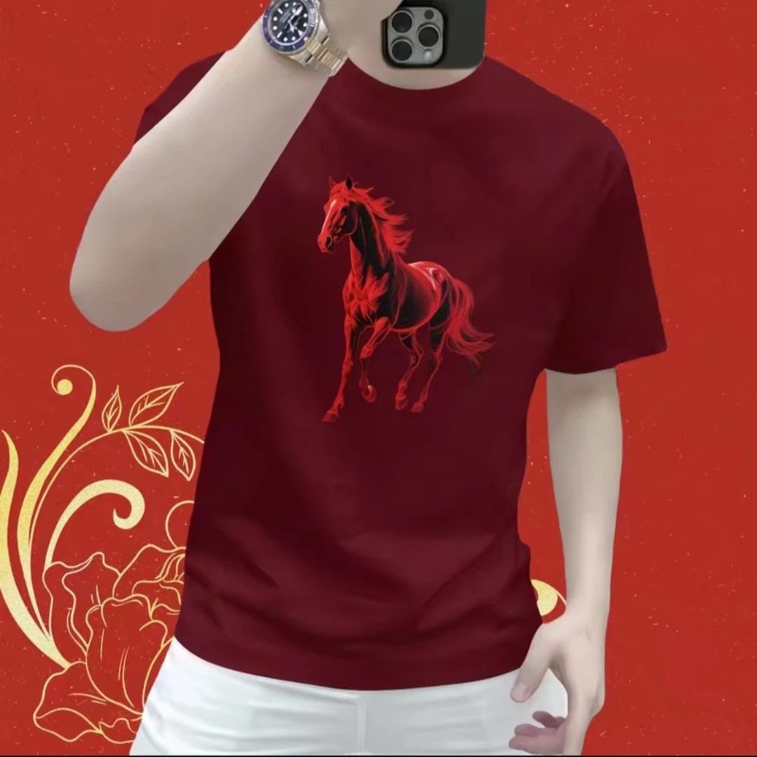 新款百搭潮牌T恤男重磅弹力短袖高级设计感爆款凉感半袖上衣体恤